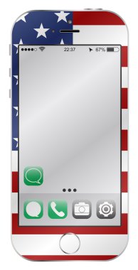 ABD bayrağı cep telefonu 