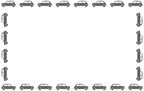 Small Car Silhouette Border — Stock Vector