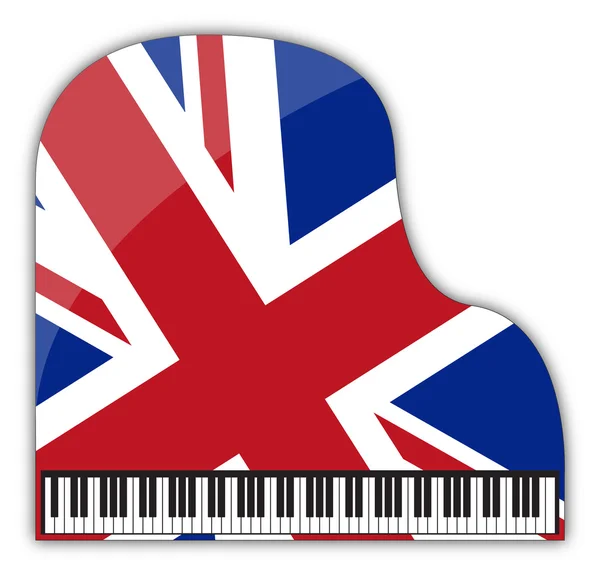 영국 그랜드 피아노 — 스톡 벡터