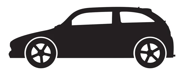 Sporty Hatchback Silhouette — Stock Vector