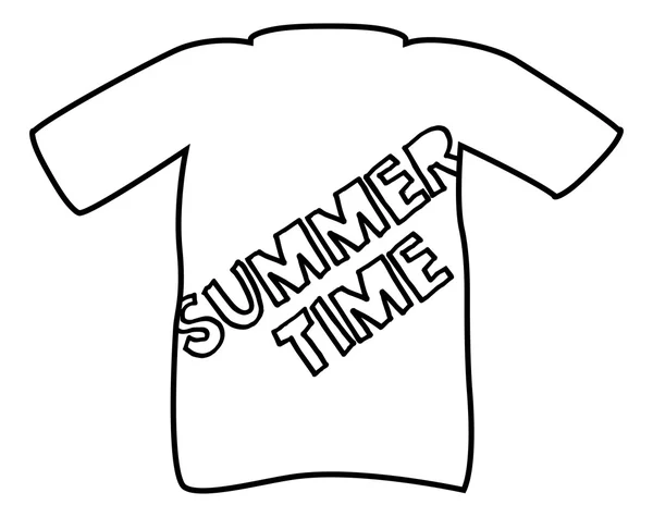 Summer T-Shirt Silhouette — Stock Vector