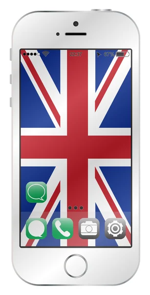 UK Flag Mobile Screen — Stock Vector