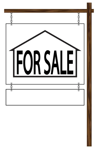 Huis for sale opknoping sign — Stockvector