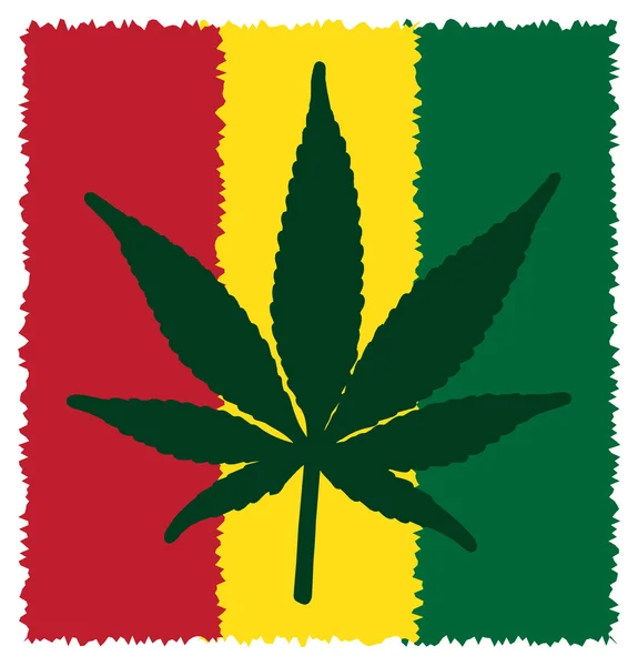 Symbole de feuille de cannabis — Image vectorielle