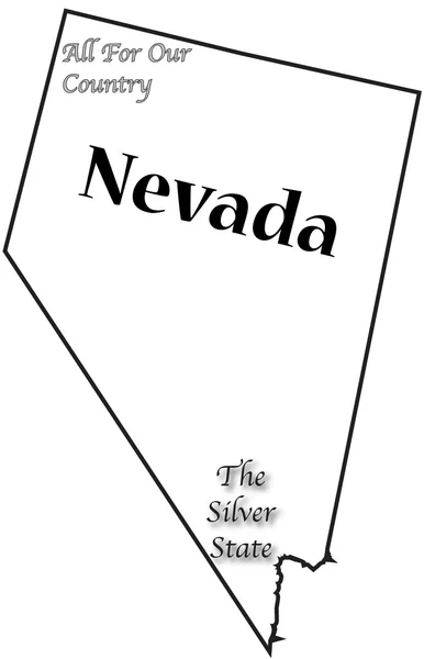 Nevada State Motto e Slogan — Vettoriale Stock