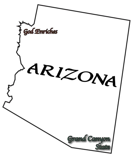 Motto stanu Arizona i hasłem — Wektor stockowy