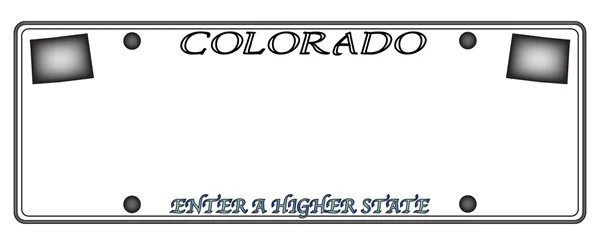 Colorado License Plate — Stock Vector