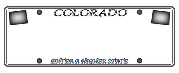 Лицензионная табличка Колорадо

