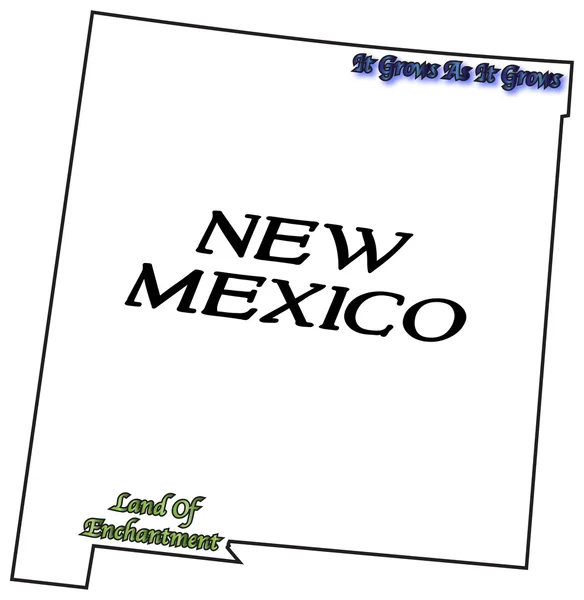 ニュー メキシコ州のモットーとスローガン — ストックベクタ