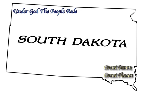 Lema e Slogan do Estado de Dakota do Sul — Vetor de Stock