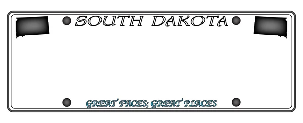 Placa de licença dakota sul — Vetor de Stock