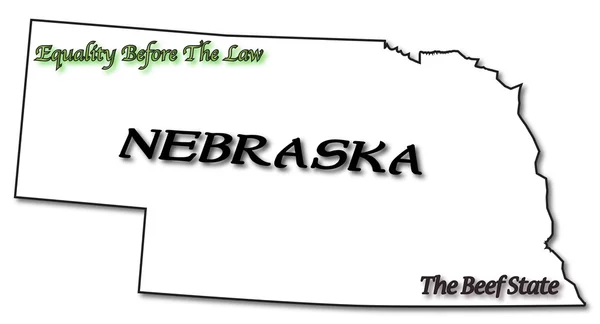 Stato e data del Nebraska — Vettoriale Stock