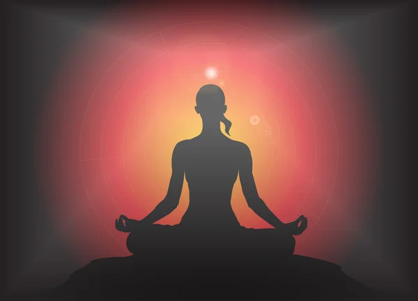 Yoga lotus poz parlama arka plan