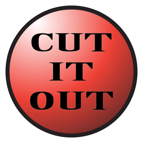 Cut It Out Button — Stock Vector