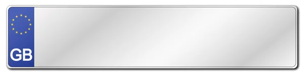 GB License Plate Blank — Stockvector