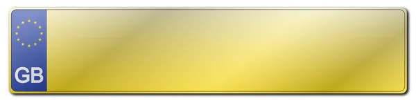 Plaque d'immatriculation arrière GB Blank — Image vectorielle