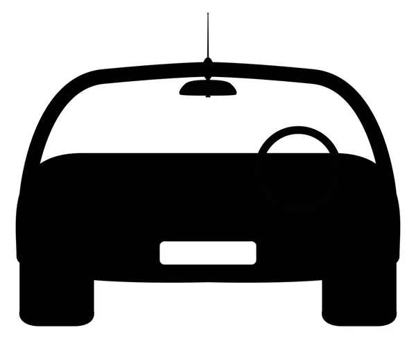 Front Car Silhouette Detail — Stock Vector