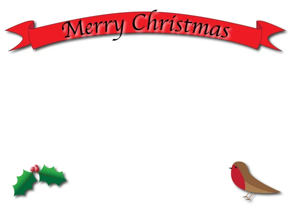 Robin Christmas cartão de saudação — Vetor de Stock