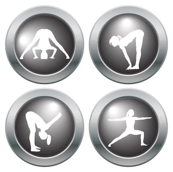 Conjunto de ícones de ioga 5 —  Vetores de Stock