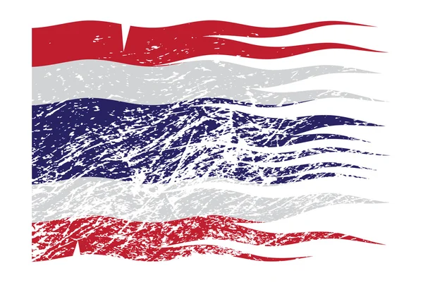 Drapeau Thaïlande ondulé Grogné — Image vectorielle