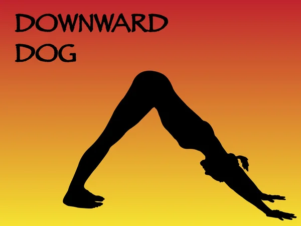 downward dog yoga pose clipart