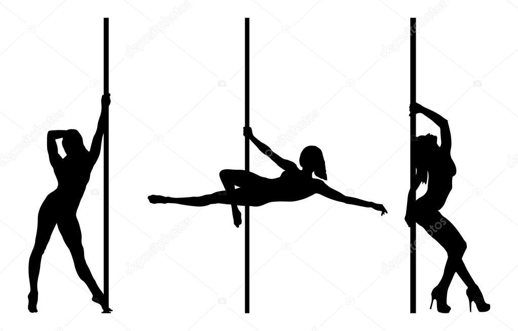 Pole Dancer Silhouettes