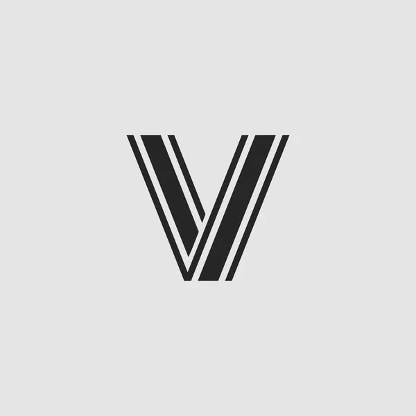 Первоначальная Буква Иконка Логотипа Абстрактной Линии Концепция Векторного Дизайна Черный — стоковый вектор
