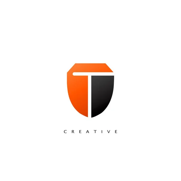Initial Letter Logo Abstraktes Techno Shield Vector Design Konzept — Stockvektor