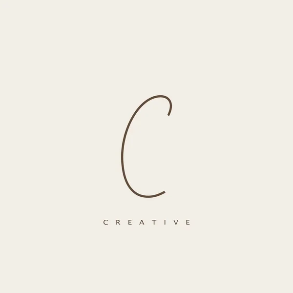 Minimalistische Initial Line Letter Logo Icon Abstraktes Vintage Line Letter — Stockvektor