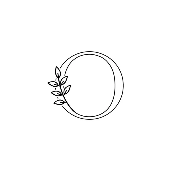 Иконка Логотипа Начального Буквы Концепция Векторного Дизайна Цветочных Листьев Природы — стоковый вектор