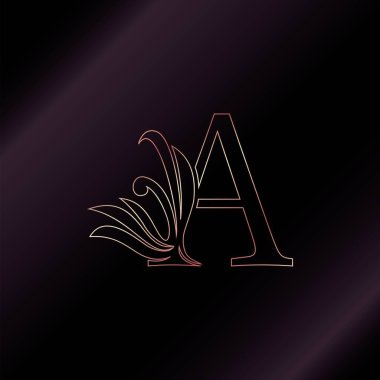 Altın Gül Ana Hattı Lüks Dekoratif Logo Simgesi Zarif Girdap Logosu Tasarımı