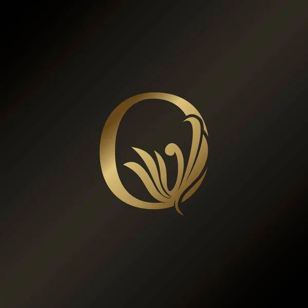Monograma Carta Luxury Swirl Ornate Decorativo Logo Ícone Vector Design — Vetor de Stock