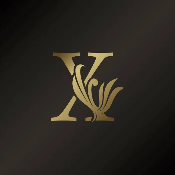 Monogramm Buchstabe Luxus Wirbel Ornate Dekoratives Logo Ikone Vector Design — Stockvektor