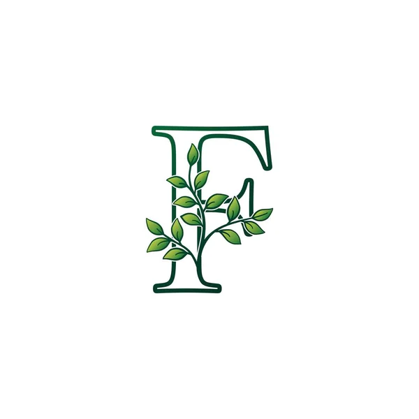 Монограмма Буква Зеленая Природа Дизайн Зеленого Leaf — стоковый вектор
