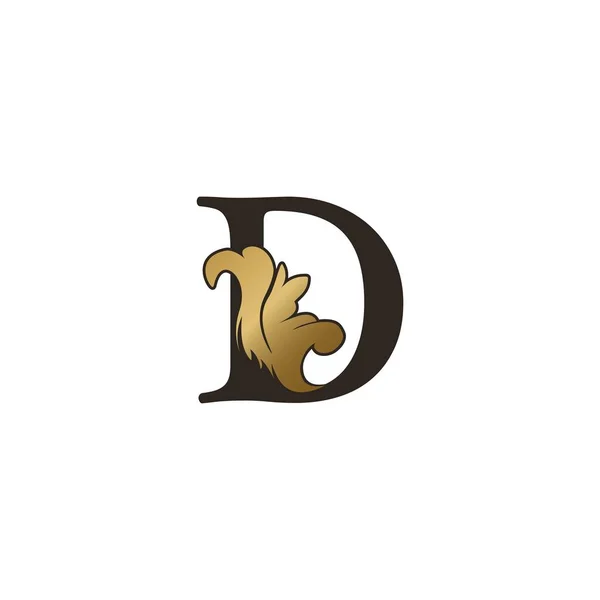 Monogram Letter Logo Luxury Swirl Ornate Ornamen Vektor Desain Templat - Stok Vektor