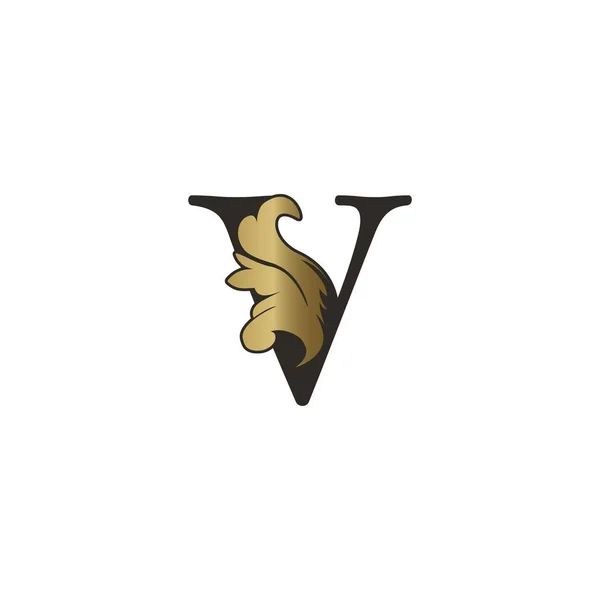 Monogram Letter Logo Luxury Swirl Ornate Ornament Vector Model Ontwerp — Stockvector