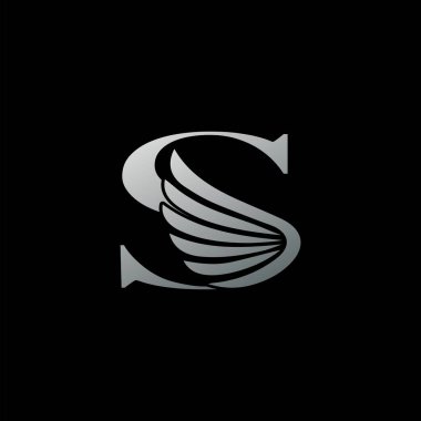 S Logosu Lüks Kanadı. Şirket, avukat, noter, firma, otomotiv, toplum ve daha fazla marka kimliği için son moda tasarım konsepti..