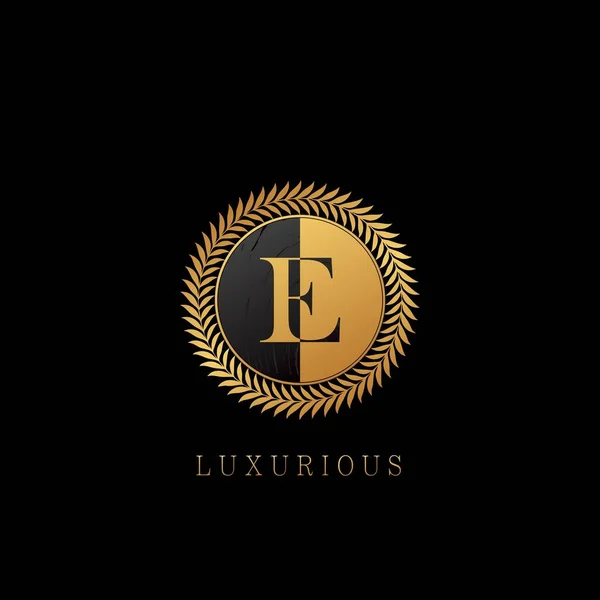 Golden Letter Logo Luxurious Nature Leaves Елегантний Векторний Дизайн Концепції — стоковий вектор