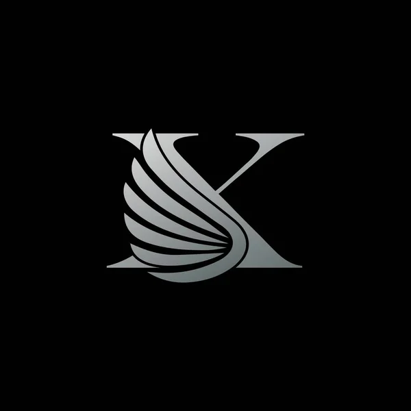 Γράμμα Logo Luxury Wing Μοντέρνο Σχεδιασμός Έννοια Πολυτέλεια Πτέρυγα Και — Διανυσματικό Αρχείο