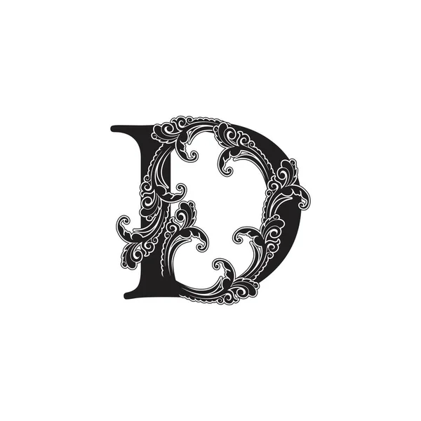 Икона Логотипа Буквы Элегантная Монограмма Роскошь Украшения Буквы Украшения Буквы — стоковый вектор