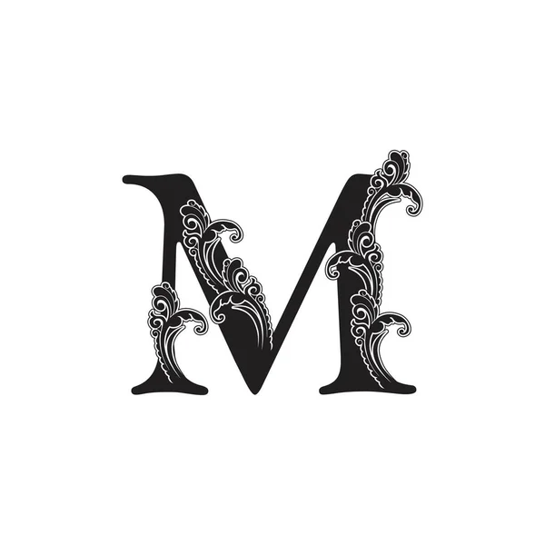 Ornate Letter Logo Icon Elegante Monogramma Lusso Ornamento Decorazione Lettera — Vettoriale Stock