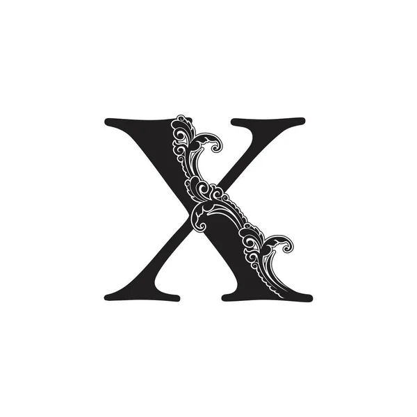 Utsmyckad Bokstav Logo Ikon Elegant Monogram Lyx Prydnad Dekoration Brev — Stock vektor
