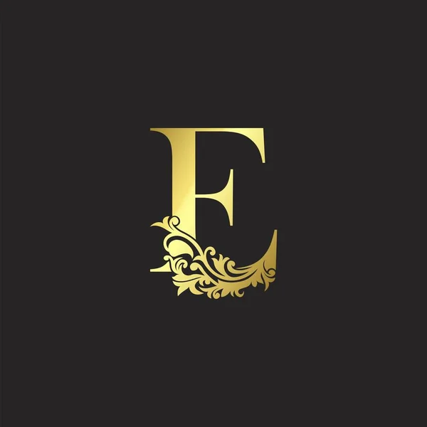 Golden Luxury Letter Logo Icon Template Vektor Design Verziert Mit — Stockvektor
