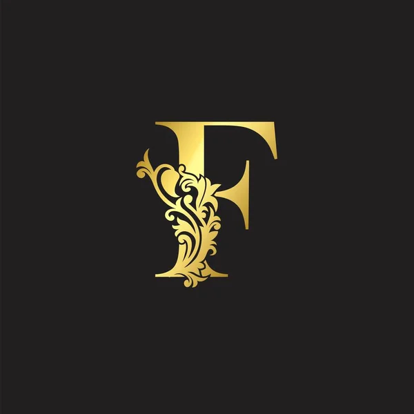 Golden Luxury Letter Logo Icon Template Design Vetorial Ornamentado Com —  Vetores de Stock