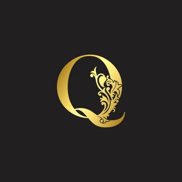 Golden Luxury Letter Logo Icon Template Vektorový Design Zdobený Elegantním — Stockový vektor