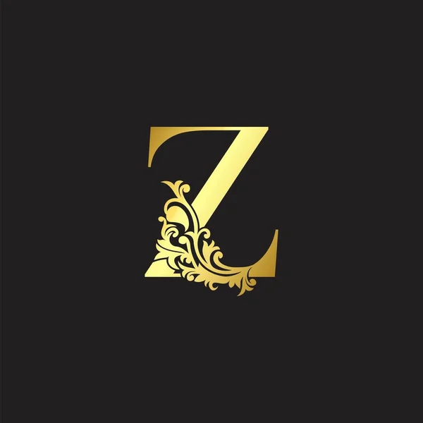 Golden Luxury Letter Logo Icoon Sjabloon Vector Design Versierd Met — Stockvector