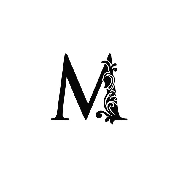 Modèle Icône Logo Lettre Design Vectoriel Noir Blanc Tourbillonnant Style — Image vectorielle