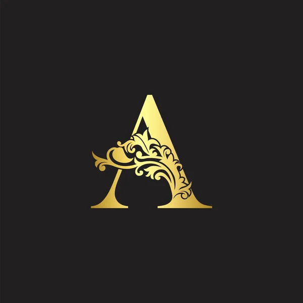Golden Luxury Letter Logo Icon Template Design Vettoriale Ornato Con Vettoriali Stock Royalty Free
