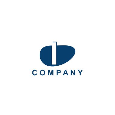 Şirket Logosu İlk Harf I Negatif Alan şablon tasarımı iş marka kimliği için