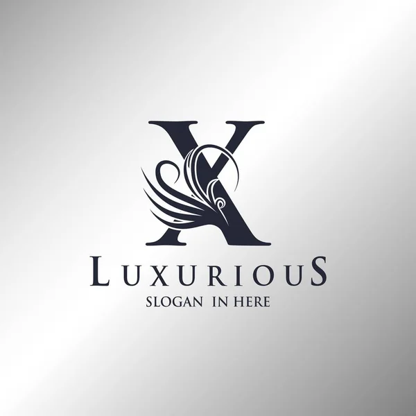 Letter Monogram Luxury Ornate Decorative Elegance Logo Template Design — Stock Vector
